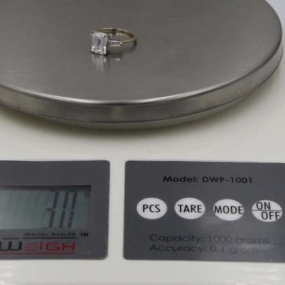 14K Cubic Zirconia CZ Ring 3.65 CTS- G/SI - Picture 9 of 10